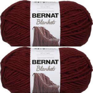 Spinrite Bernat Blanket Big Ball Yarn Purple Plum 1 Pack of 2 Skein