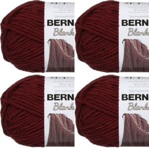 Spinrite Bernat Blanket Big Ball Yarn Purple Plum 1 Pack of 4 Skein