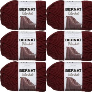 Spinrite Bernat Blanket Big Ball Yarn Purple Plum 1 Pack of 6 Skein