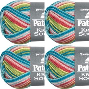 Spinrite Patons Kroy Socks Yarn Meadow Stripes 1 Pack of 4 Skein