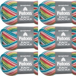 Spinrite Patons Kroy Socks Yarn Meadow Stripes 1 Pack of 6 Skein