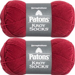 Spinrite Patons Kroy Socks Yarn Red 1 Pack of 2 Skein