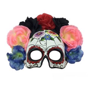 KBW Women's Day of the Dead Flowers Half Mask