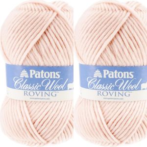 Spinrite Patons Classic Wool Roving Yarn Pale Blush 1 Pack of 2 Skein