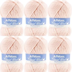 Spinrite Patons Classic Wool Roving Yarn Pale Blush 1 Pack of 6 Skein
