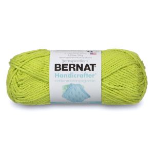 Spinrite Bernat Handicrafter Cotton Yarn Solids Hot Green 1 Pack of 6 Skein