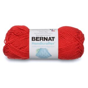 Spinrite Bernat Handicrafter Cotton Yarn Solids Red 1 Pack of 6 Skein