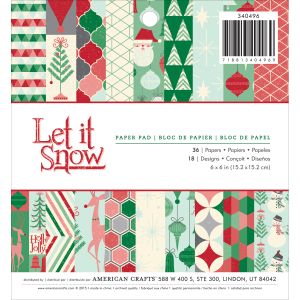 Christmas 6 x 6 Paper Pad Let it Snow