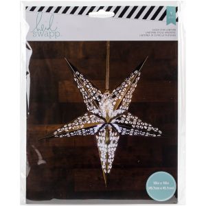 American Crafts Heidi Swapp Paper Lanterns Large 5 Point Silver Foil 