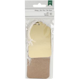 Christmas Tags Gold And Kraft