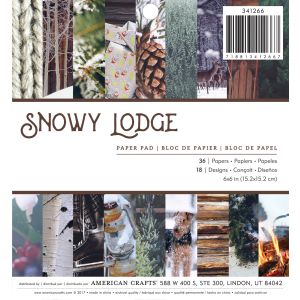 American Crafts Holiday Single Sided Paper Pad Snowy Lodge