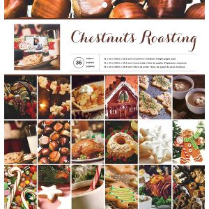 American Crafts Holiday Single Sided Paper Pad Chestnuts Roatings
