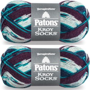 Spinrite Patons Kroy Socks Yarn Blue Raspberry 1 Pack of 2 Skein