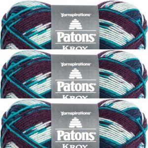 Spinrite Patons Kroy Socks Yarn Blue Raspberry 1 Pack of 3 Skein