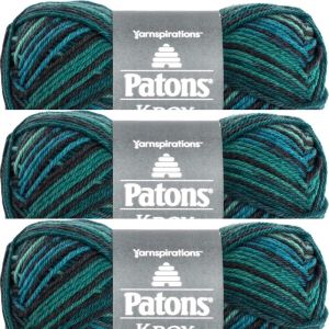 Spinrite Patons Kroy Socks Yarn Turquoise Stripes 1 Pack of 3 Skein