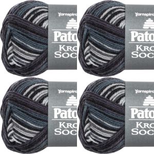 Spinrite Patons Kroy Socks Yarn Tourmaline Stripes 1 Pack of 4 Skein