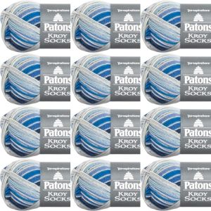 Spinrite Patons Kroy Socks Yarn Coastal Stripes 1 Pack of 12 Skein