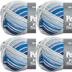 Spinrite Patons Kroy Socks Yarn Coastal Stripes 1 Pack of 4 Skein