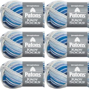Spinrite Patons Kroy Socks Yarn Coastal Stripes 1 Pack of 6 Skein