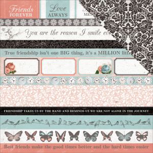 Ooh La La Collection Double Sided Paper Au Revoir