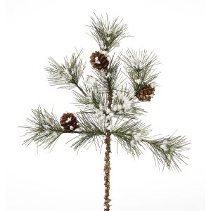 Christmas Floral Snow And Pinecone Pick