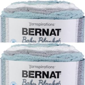 Spinrite Bernat Baby Blanket Stripes Yarn Seaglass 1 Pack of 2 Skein