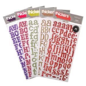 Thickers Foil Alphabet Stickers Tinsel Cherry