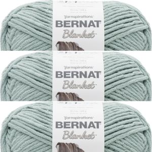 Spinrite Bernat Blanket Big Ball Yarn Smoky Green 1 Pack of 3 Skein