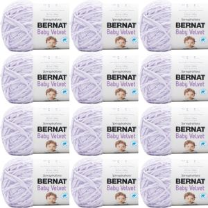 Spinrite Bernat Baby Velvet Big Ball Yarn Lilac Blooms 1 Pack of 12 Skein