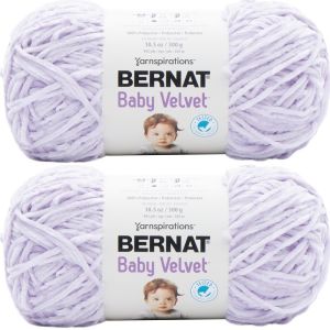 Spinrite Bernat Baby Velvet Big Ball Yarn Lilac Blooms 1 Pack of 2 Skein