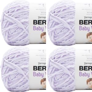 Spinrite Bernat Baby Velvet Big Ball Yarn Lilac Blooms 1 Pack of 4 Skein