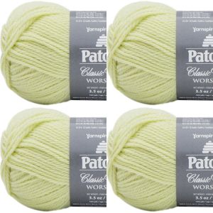 Spinrite Patons Classic Wool Yarn Soft Sprout 1 Pack of 4 Skein