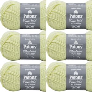 Spinrite Patons Classic Wool Yarn Soft Sprout 1 Pack of 6 Skein