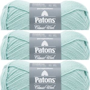 Spinrite Patons Classic Wool Yarn Misty Green 1 Pack of 3 Skein