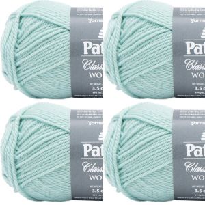 Spinrite Patons Classic Wool Yarn Misty Green 1 Pack of 4 Skein
