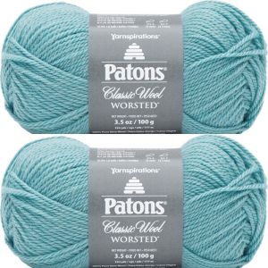 Spinrite Patons Classic Wool Yarn Teal Chalk 1 Pack of 2 Skein