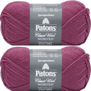 Spinrite Patons Classic Wool Yarn Rich Raspberry 1 Pack of 2 Skein