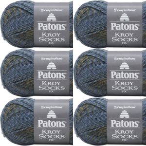 Spinrite Patons Kroy Socks FX Yarn Deep Sea 1 Pack of 6 Skein