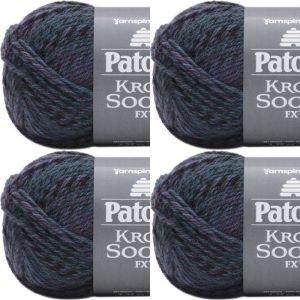 Spinrite Patons Kroy Socks FX Yarn Midnight 1 Pack of 4 Skein