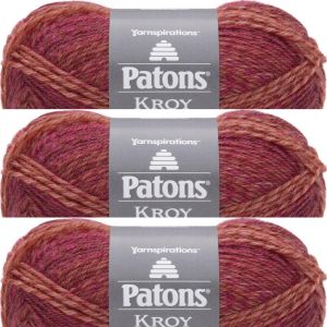 Spinrite Patons Kroy Socks FX Yarn Geranium 1 Pack of 3 Skein