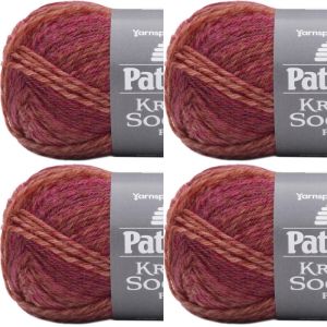 Spinrite Patons Kroy Socks FX Yarn Geranium 1 Pack of 4 Skein