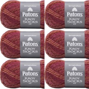 Spinrite Patons Kroy Socks FX Yarn Geranium 1 Pack of 6 Skein