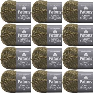 Spinrite Patons Kroy Socks FX Yarn Mossy 1 Pack of 12 Skein