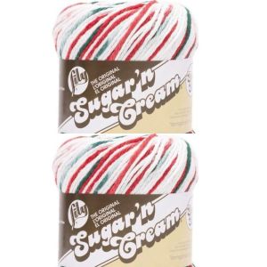 Spinrite Lily Sugar n Cream Yarn Ombres Super Size Mistletoe 1 Pack of 2 Skein
