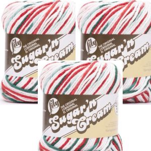 Spinrite Lily Sugar n Cream Yarn Ombres Super Size Mistletoe 1 Pack of 3 Skein