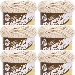 Spinrite Lily Sugar n Cream Yarn Ombres Super Size Sonoma 1 Pack of 6 Skein