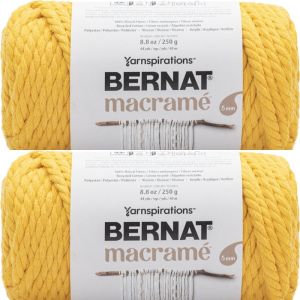 Spinrite Bernat Macrame Yarn Sunshine 1 Pack of 2 Skein