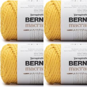 Spinrite Bernat Macrame Yarn Sunshine 1 Pack of 4 Skein