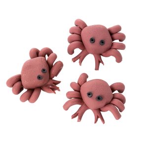 Fimo Clay Animals Crabs Red Burgundy Color 0.75 Inch