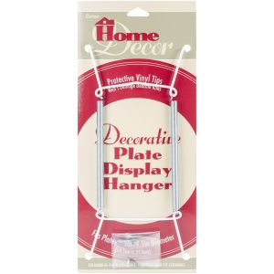 Darice Decorative Plate Display Hanger Expandable 7.5 inch to 9.5 inch White